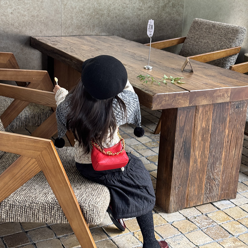 Coreana de alto valor para niños y niñas bolsas de hombro de patrón de leopardo diamante mini bolsas de bebé nuevas bolsas de cadenas para niños