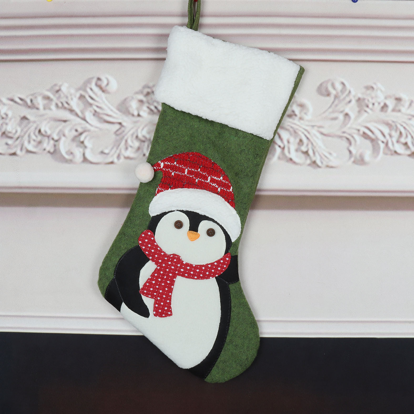 Medias navideñas decorativas con diseños festivos, para dulces