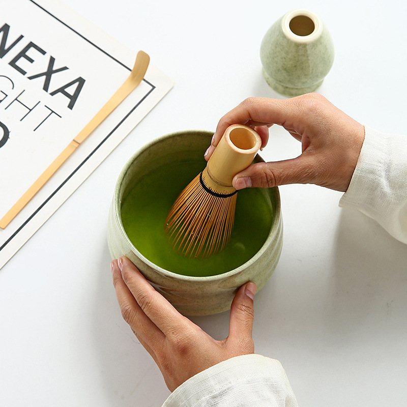 Matcha transfronterizo cepillo de té blanco Benli té leche herramienta de té cepillo de té té set práctica fábrica de embalaje de caja de regalo