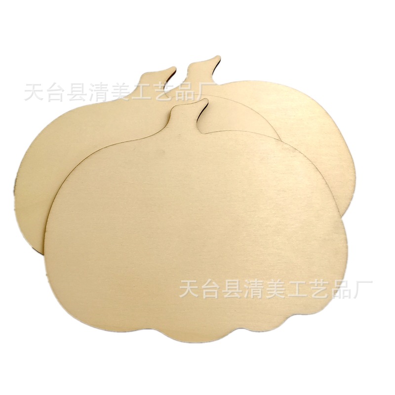 16*14cm gran calabaza de acción de gracias forma de madera decorativa calabaza sin procesar colgante de fiesta de Halloween