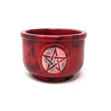 跨境五芒星皂石碗香炉工艺品摆件烛台水晶收纳碗鼠尾草容器器皿