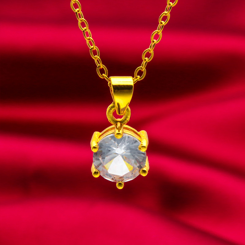 Vietnam arena oro blanco anillo de diamantes de cristal collar Vietnam arena oro blanco anillo collar venta al por mayor traje transfronterizo