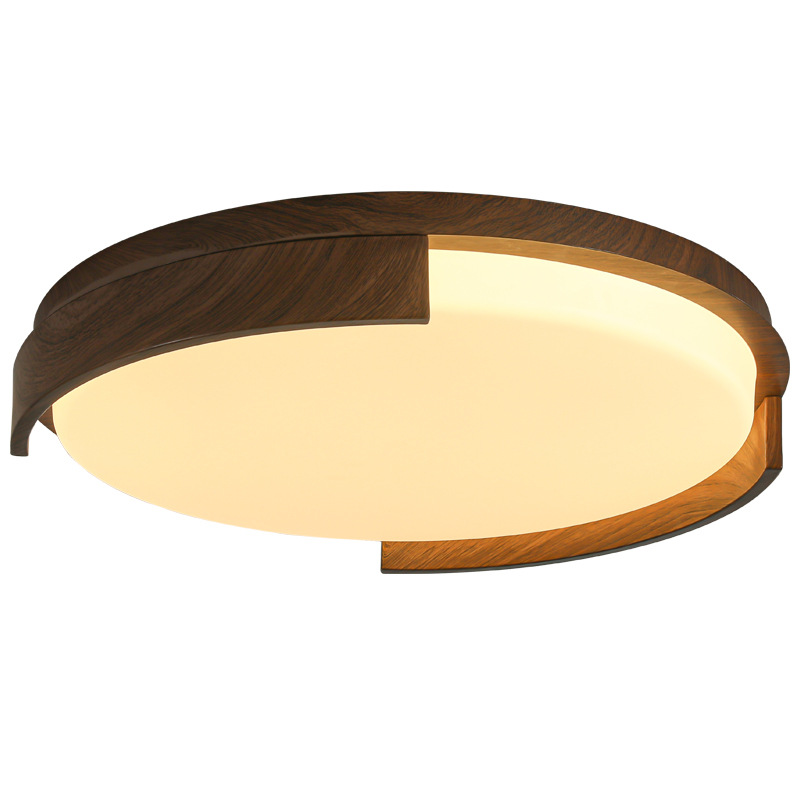 Nuevo estilo chino de espectro completo dormitorio lámpara de techo estilo antiguo retro patrón de nuez dormitorio principal estudio lámpara zhongshan 700L