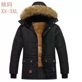 Jumia大码棉服ebay中老年男士棉衣加绒加厚棉袄外套速卖通Ozon厂