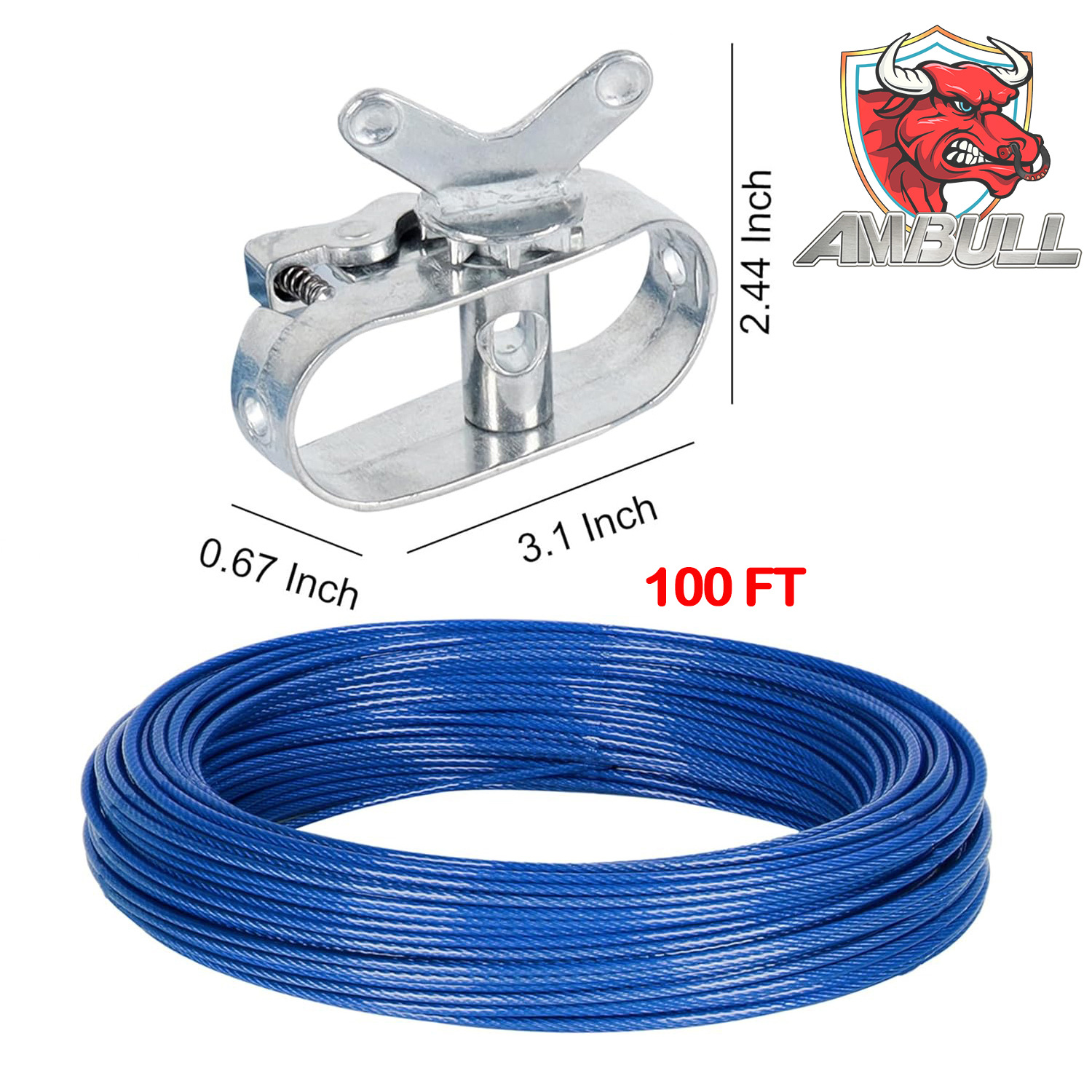 安全罩泳池电缆绳+锌合金绞车 用于地面游泳池拉紧器紧绳器