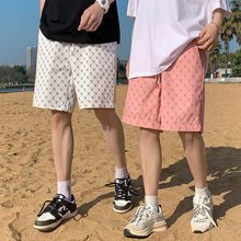夏季外穿五分运动裤美式高街潮牌宽松情侣休闲沙滩中裤子