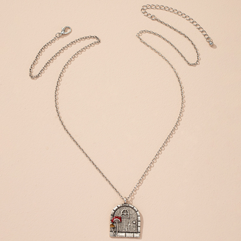 punk style key necklace design sense mushroom clavicle chain wholesale