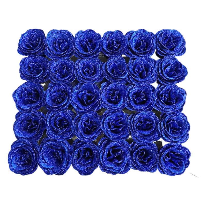 Fábrica al por mayor oro polvo cristal destello cabeza de rosa maestro Tanabata día de San Valentín simulación vida eterna lentejuelas rosa