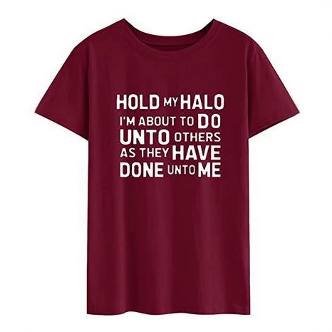 Summer new men's sports top Hold My Hallo I'm About To Do printed short sleeve t-shirt
