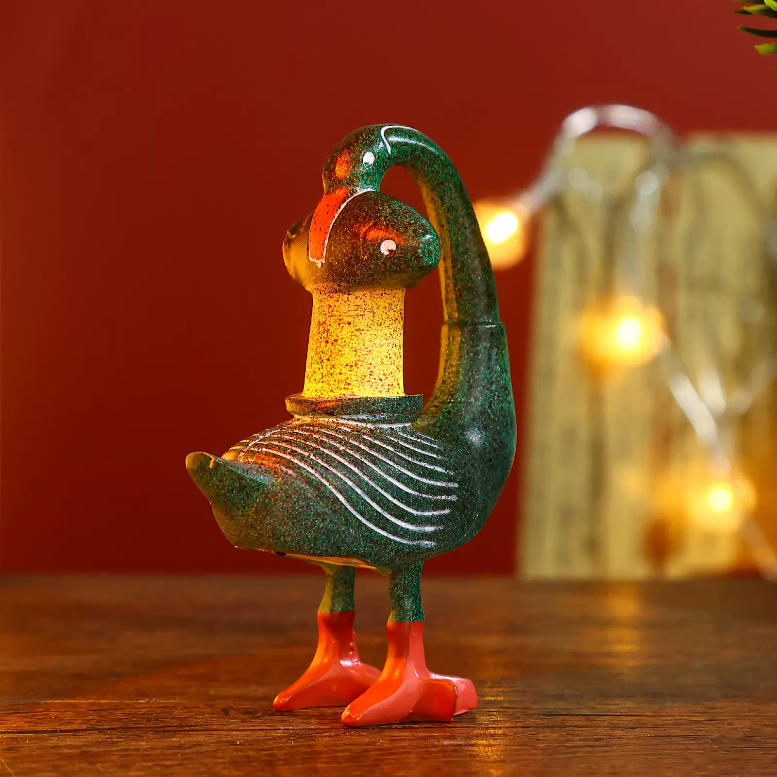 青铜彩绘雁鱼灯文物冰箱贴博物馆旅游纪念品国潮树脂冰箱装饰磁贴