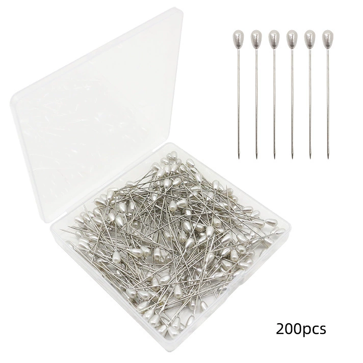 Трансграничные 200 шт 5*55 мм капли воды грушевидная прямая игла брошь букет булавки иглы ювелирные изделия DIY украшения перламутровые иглы