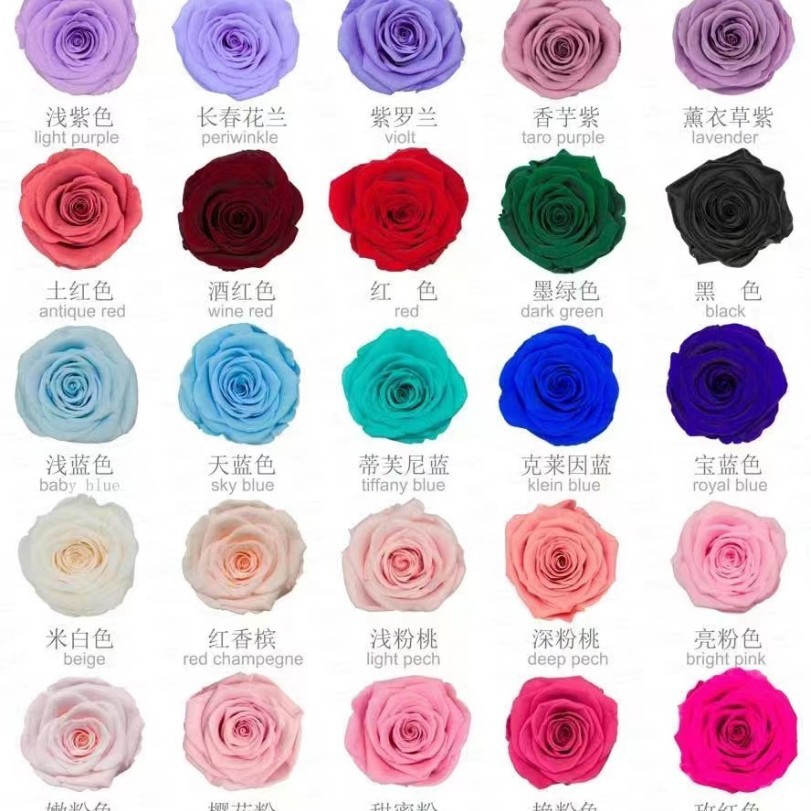 Comercio electrónico transfronterizo cubierta de vidrio flor eterna angelito rosa eterna Navidad regalo del día de San Valentín cubierta de vidrio decoración