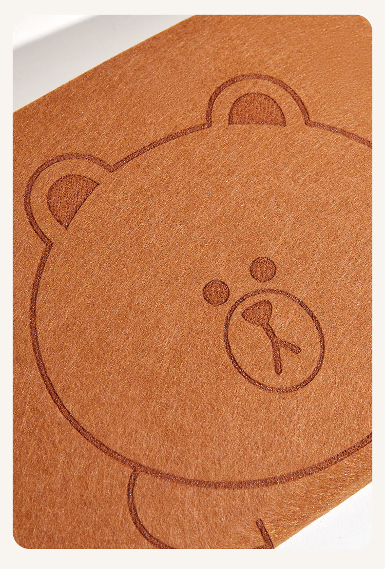 Brown Bear Car Accessories Felt Storage Box Foldable Trunk Snack Storage Basket Organizer Storage Trunk