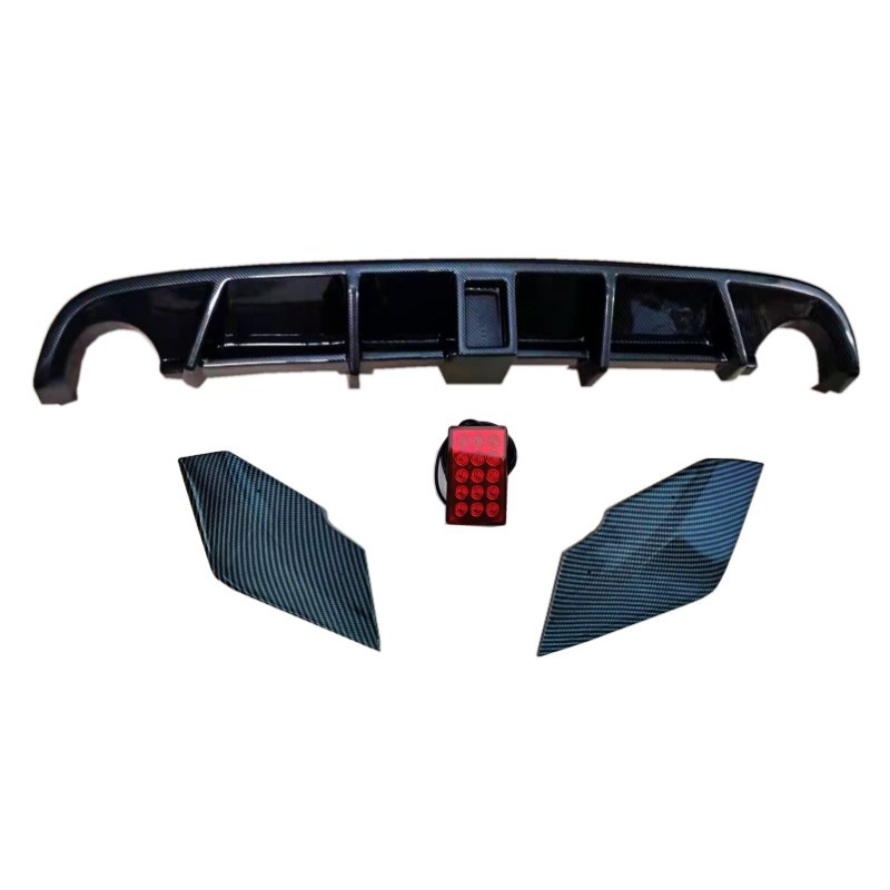 Rear Lip — Gaofe Spoiler - golf-6-gti-blade-carbon-fiber-pattern-rear-lip-with-light