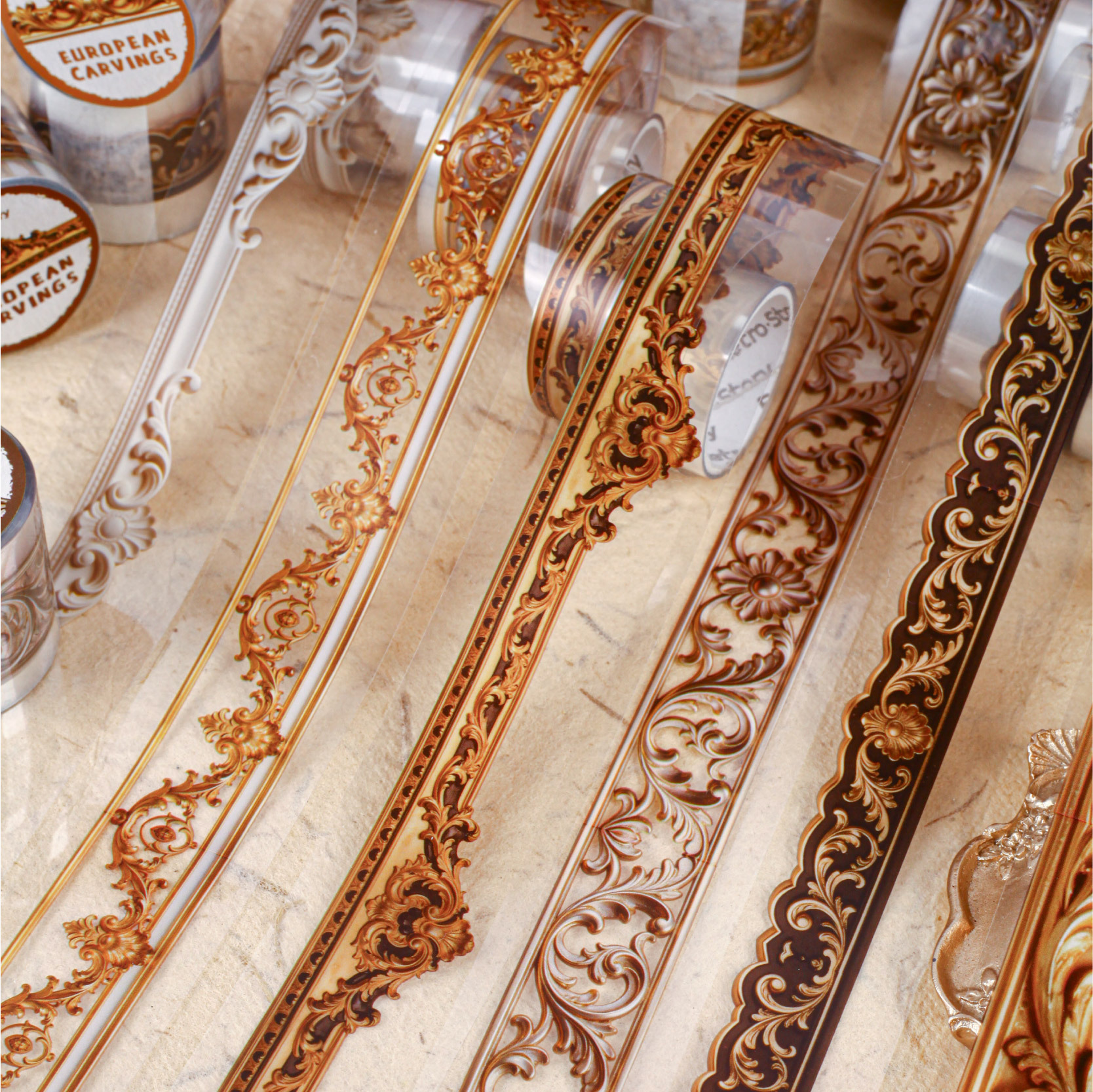 Retro.Storypet Tape European-Style Carved Pattern Series European-Style Retro DIY Creative Collage Decoration 6 Types