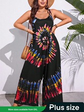 N 22406 Tie Dye Wide Leg Jumpsuit ��Ⱦ��������� �羳ŷ