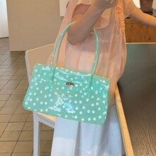 网红波点果冻包凯莉包2026夏季大容量铂金kiiikiii同款单肩法棍包