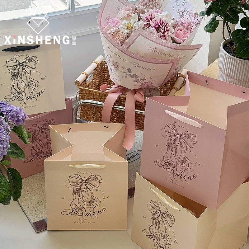 New Roman Knot-Handbag Flower bouquet gift packaging bag florist florist handmade diy material