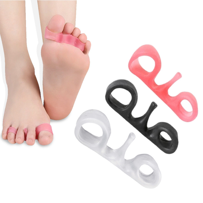 Soft Silicone Toe Separator Hallux Valgus Corrector Five-Toe Separator Overlapping Toe Clip Toe Separator