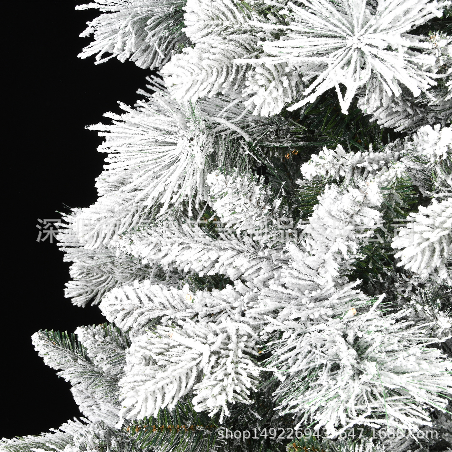 Árbol de Navidad de 2,1 metros de pino de PVC árbol de nieve blanco paisaje de nieve encriptado árbol flocado decoración de la atmósfera del centro comercial