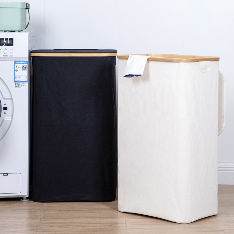 Cesta de lavandería cesta de almacenamiento de lavandería simple Hogar Japonés cesta de lavandería plegable cesta de almacenamiento de ropa impermeable