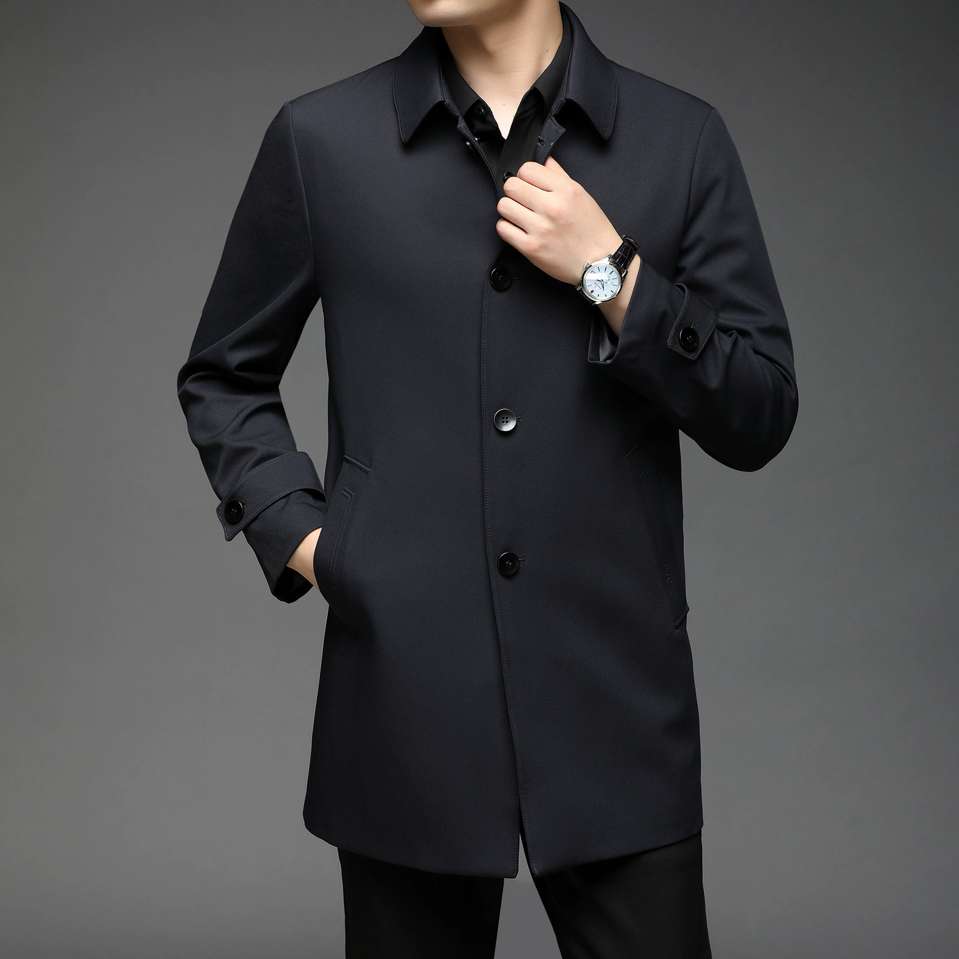 Long jacket for leisure, plus size