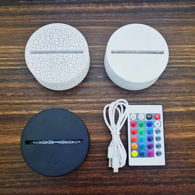 Фабрика прямых продаж 3D ночник приставка сенсорный пульт дистанционного управления красочный акриловый светодиодный ночник USB зарядная база настольная лампа