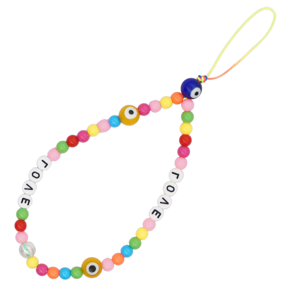 Bohemian Colored Letter Smiley Face Mobile Phone Lanyard display picture 12