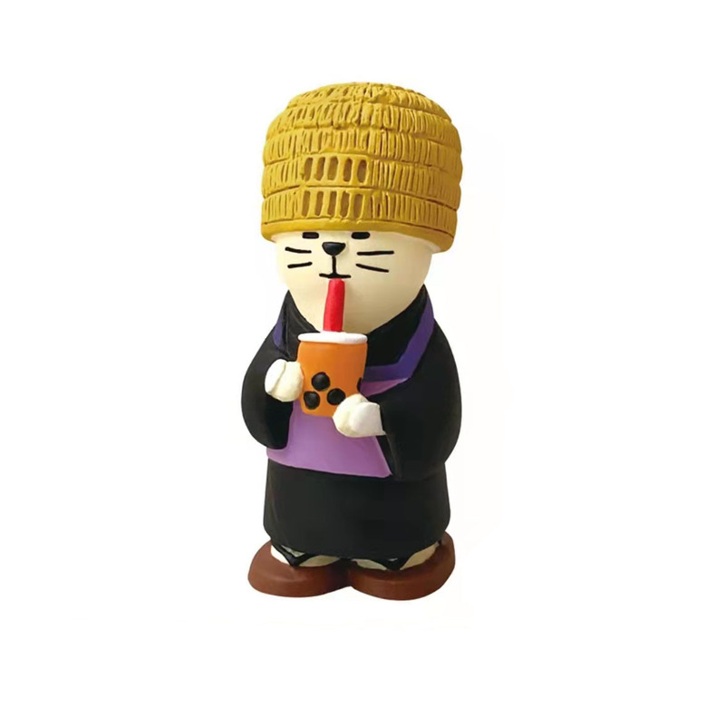 日本の猫樹脂装飾品 ZAKKA トレンディなブラインドボックスフィギュア DIY 手作り装飾 INS スタイル工芸品小さな装飾品|undefined