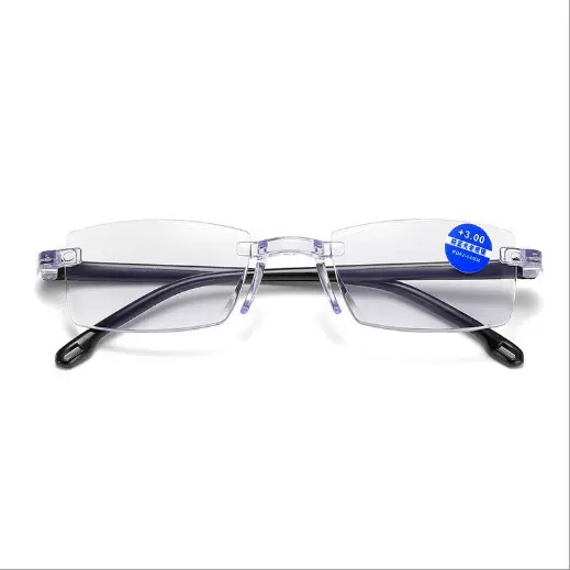 新款时尚跑江湖摆地摊高清防蓝光老花镜智能变焦无框切边老花眼镜