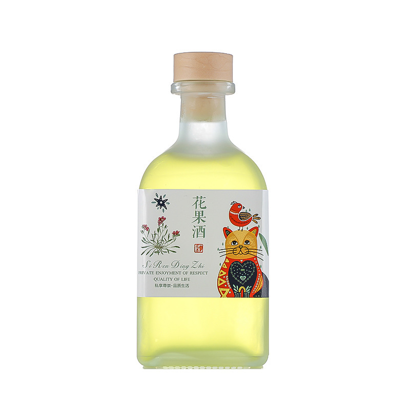Botella de vino de fruta dulce de fábrica Beirui, botella de vidrio, botella de vino oolong, botella de vino multifuncional de fruta de ciruela verde, caja de regalo para mujeres