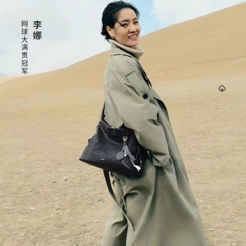 李娜Songmont山下有松循迹系列hobo包植鞣牛皮单肩斜挎手提软包|undefined