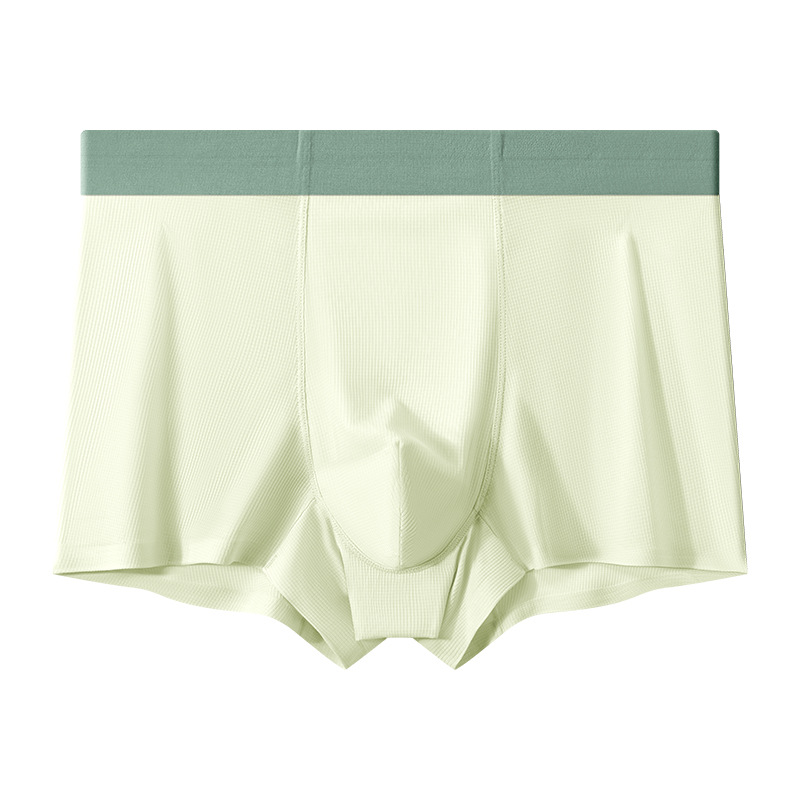 Verano nuevo estilo ropa interior de seda de hielo para hombres ropa interior ultrafina sin costuras para hombres cómodos transpirables entrepierna pantalones cuadrangulares hombres al por mayor