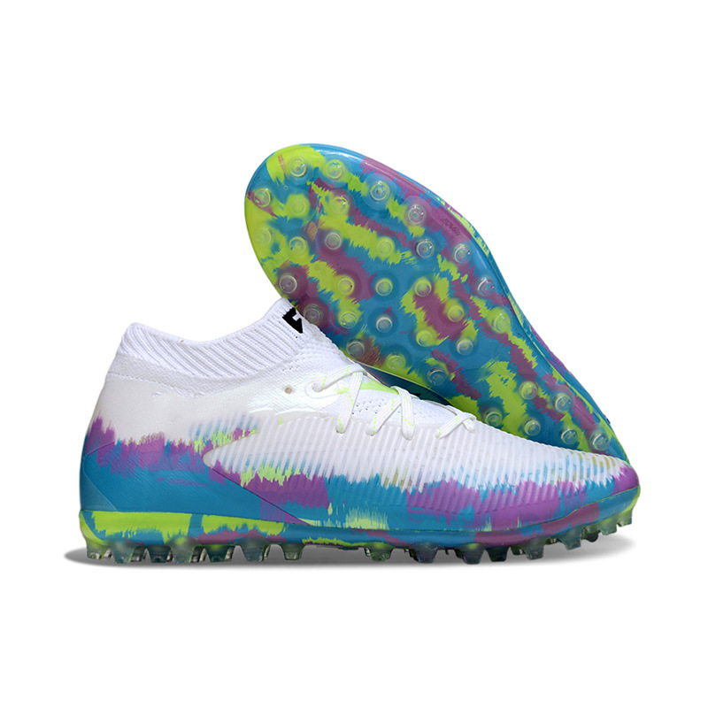 Fábrica de Putian al por mayor zapatos de fútbol deportivos transfronterizos futuros 8 generaciones de alta esencia de punto completo serie MG clavos para hombres