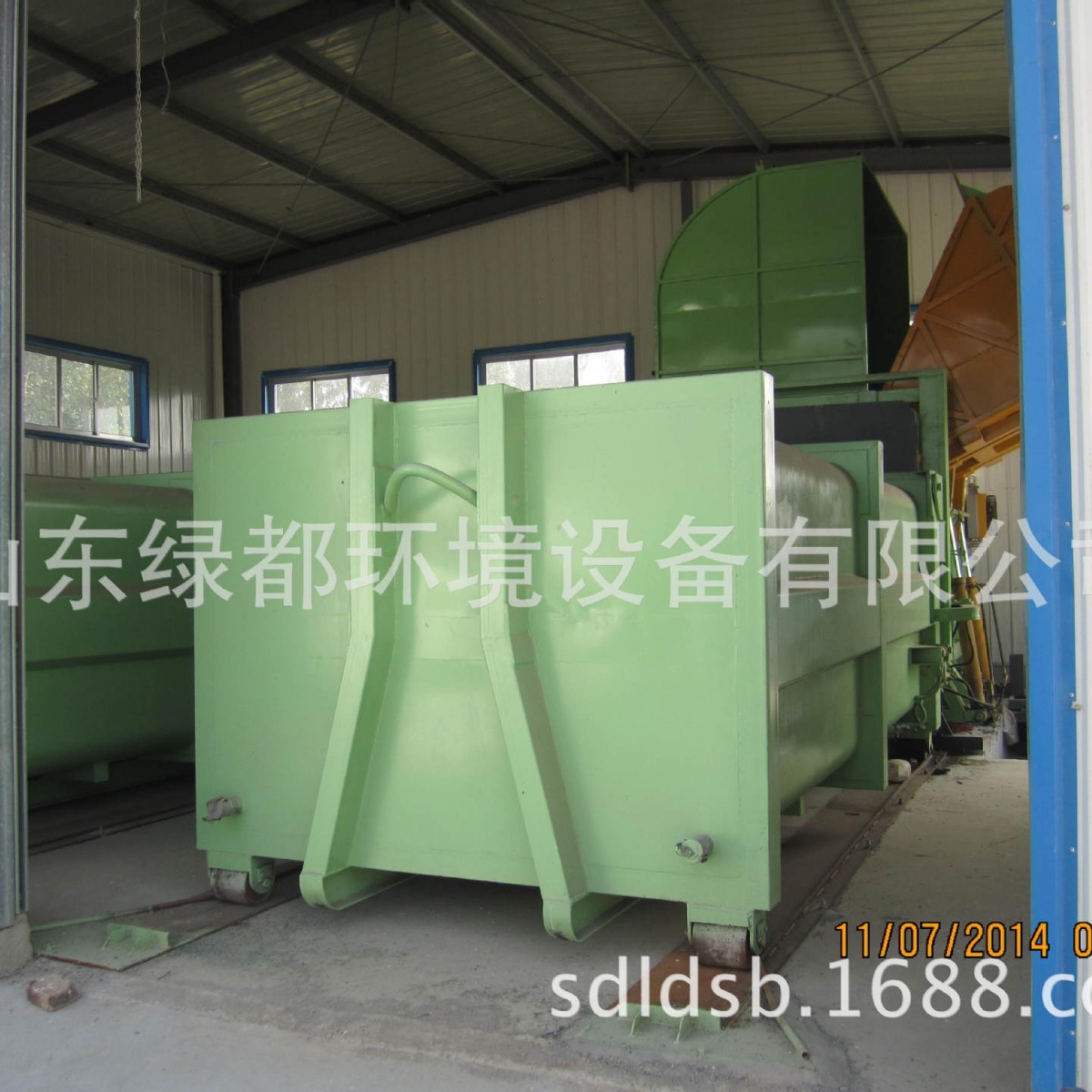 水平移动式垃圾压缩设备 乡镇生活垃圾中转站一体式垃圾压缩设备