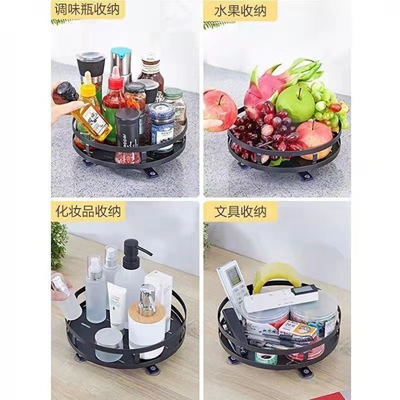キッチン回転調味料棚キッチンテーブル用品調味料味収納棚360回転キッチンラック収納|undefined