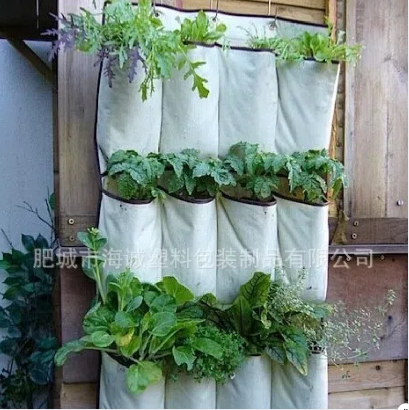 厂家加工植物栽培袋PE篷布植物墙 绿色植物蔬菜种植袋防晒耐用