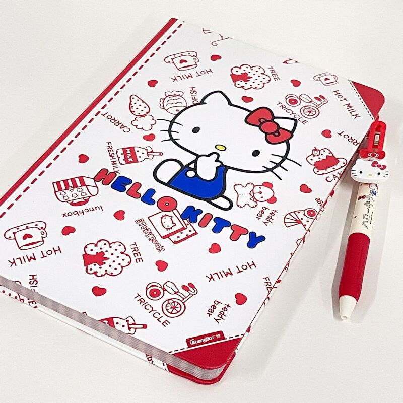 hellokitty笔记本学生可爱彩页硬壳记事本少女心超萌凯蒂猫日记本|undefined