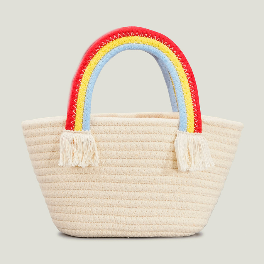 Women's Small Straw Solid Color Fashion Weave Bucket Straw Bag display picture 2