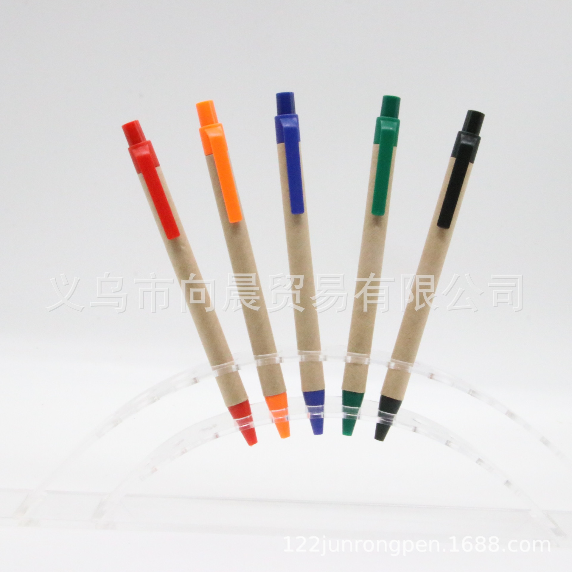 Bolígrafo de tubo de papel pluma de aceite medio bolígrafo degradable bolígrafo promoción publicitaria bolígrafo pluma de plástico