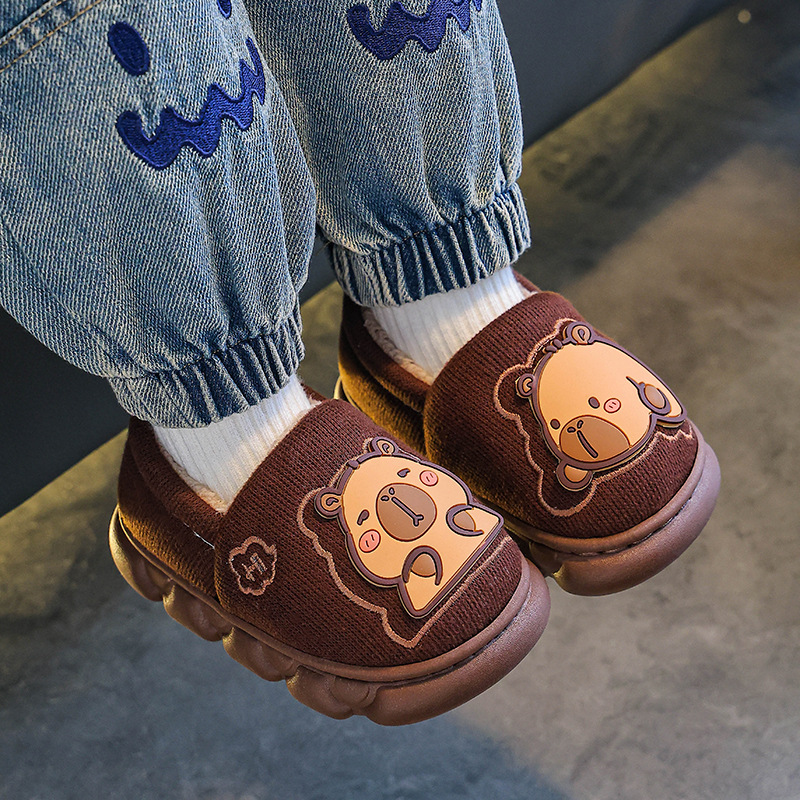 Bolsos de invierno para niños, zapatos de tacones de algodón para niños, zapatillas de algodón para niños mayores, zapatillas de algodón para niños con suela gruesa