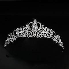婚慶新娘皇冠頭飾 頭飾飾品公主時尚發箍 合金水鑽皇冠廠家批發