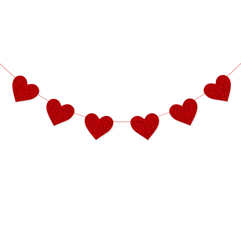 Día de San Valentín decoración amor brillo guirnalda propuesta compromiso amor guirnalda boda decoración fiesta diseño banner