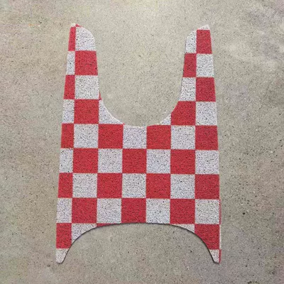 ns125la Foot Pad Motorcycle | Electric vehicle foot mat - red-and-white-grid-honda-ns125la