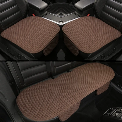 Ji Ying Linen Cushion for Four Seasons Suitable for SAIC Volkswagen Passat Lingyu Langxing Lingdu Langyi (Four Seasons Pad) - curry-three-piece-set-linen-cushion-five-seat-car