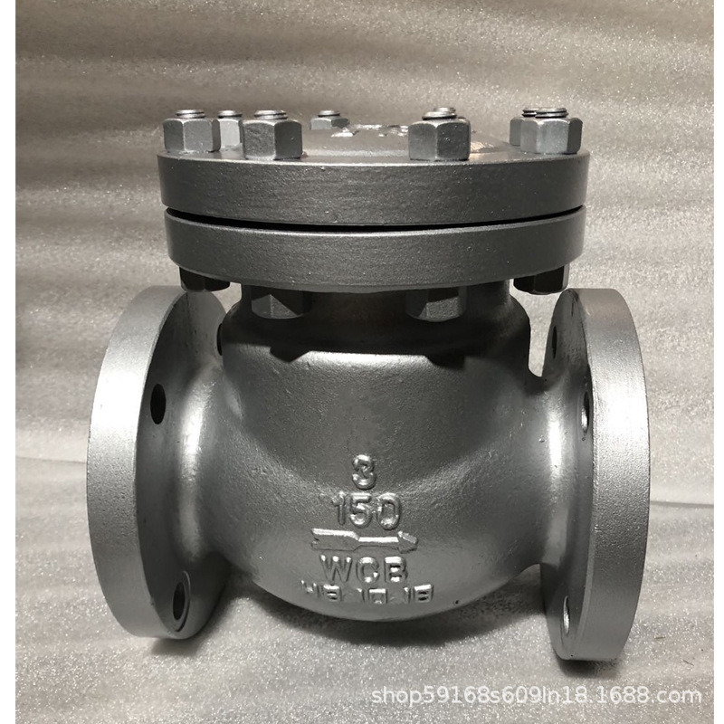 美标A216B旋启式法兰回阀 铸钢H44H导热油硬密封止回阀