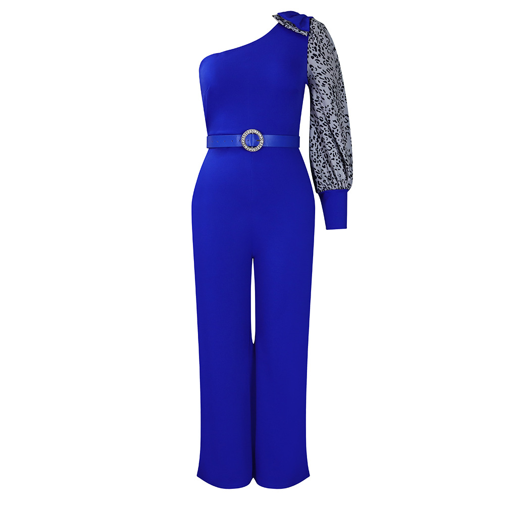 Women's Jumpsuits Rompers One Shoulder High Waist Wide Leg Elegant_voghion.com