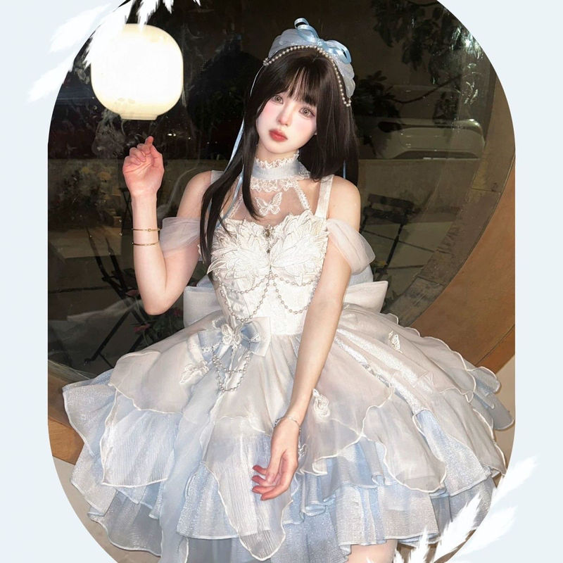 天鹅湖连衣裙千金感纯欲风公主小礼服蓬蓬裙子Lolita裙唯美|undefined