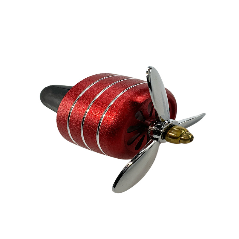 Car Decorative Aromatherapy with Light Aluminum Alloy Small Fan Air Conditioner Air Outlet Ornaments Car Interior Decoration Ornaments