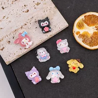 Мультяшные прозрачные милые аксессуары с животными Sanrio, ювелирные аксессуары, декоративная заколка для волос, повязка на голову, патч, ящик для хранения, материал